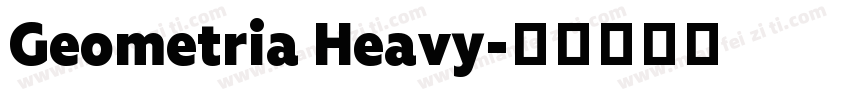 Geometria Heavy字体转换